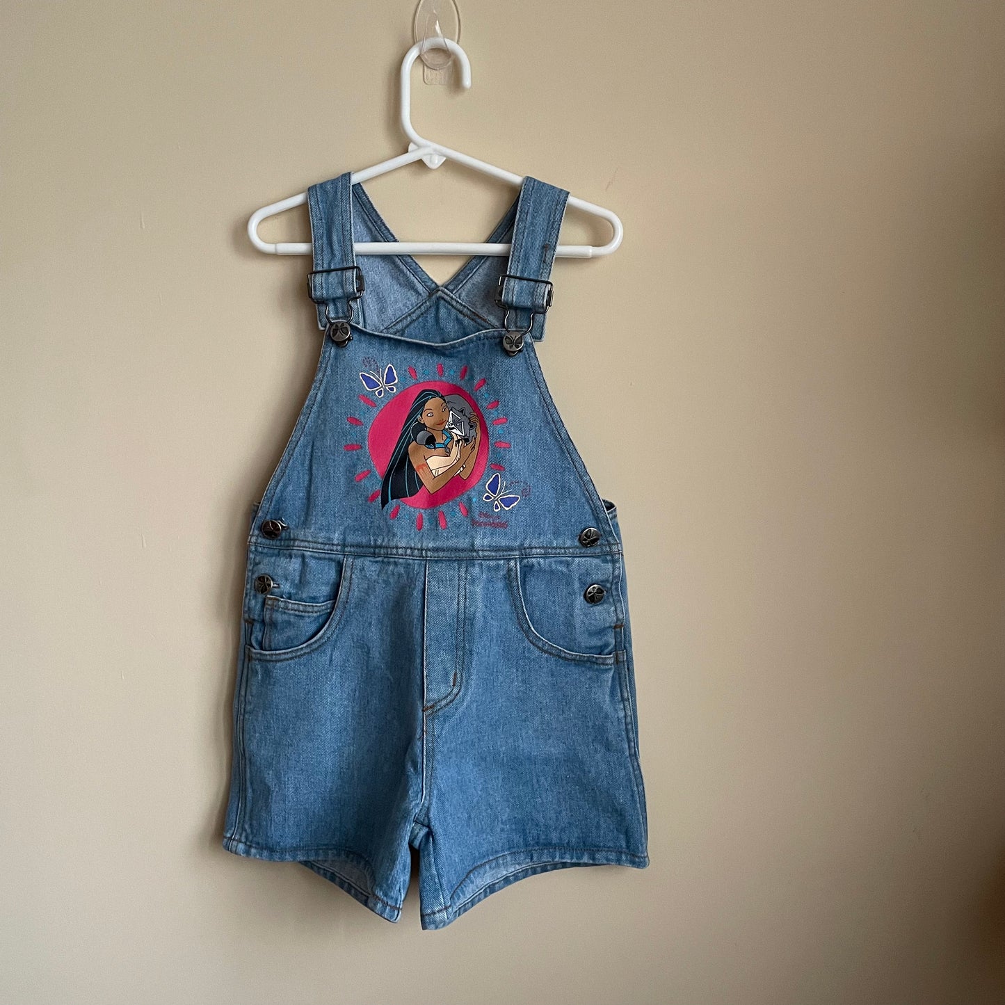 Vintage 90s Disney’s Pocahontas Shorttails/Overalls - Size M 5/6