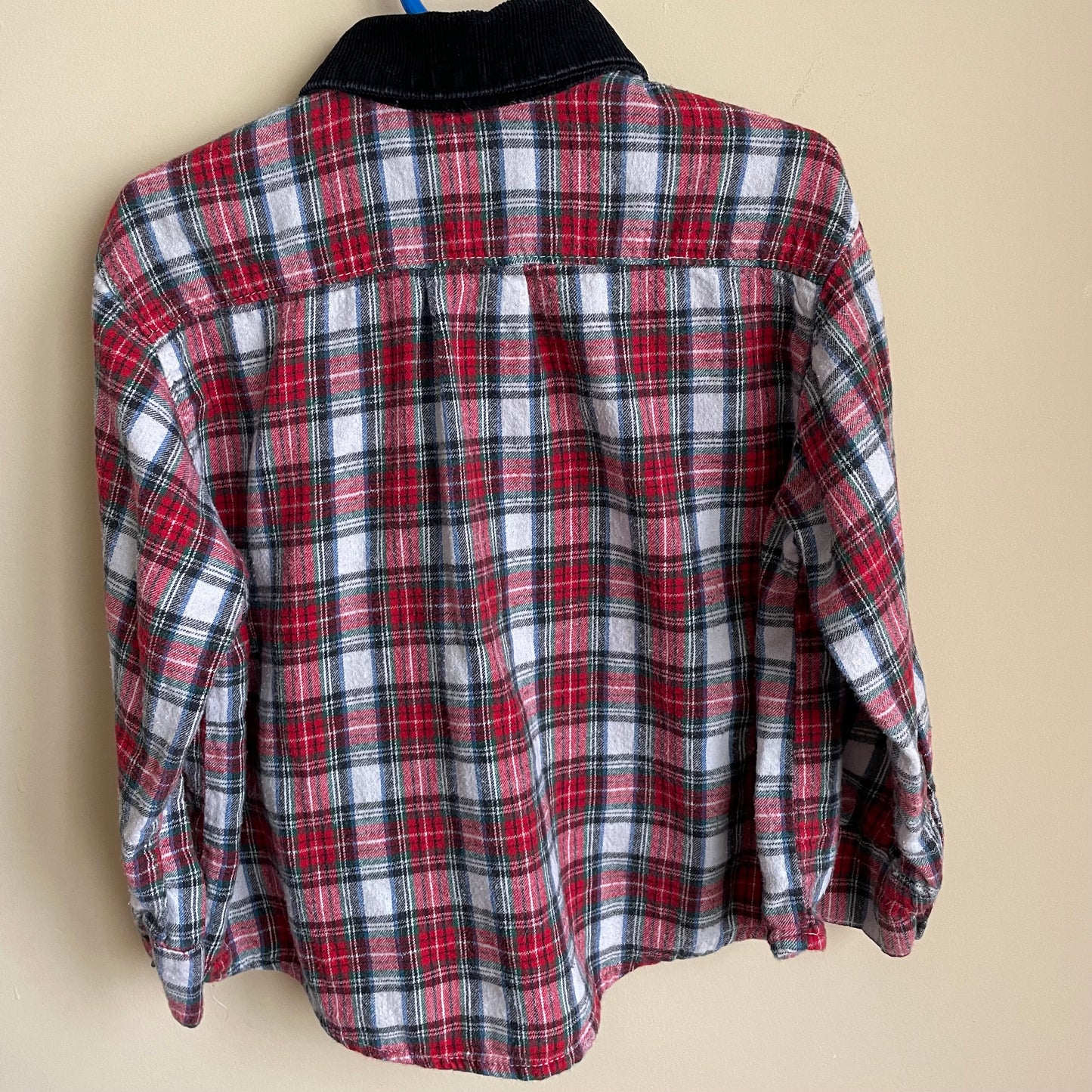 Vintage 90s Label Cut Flannel With Corduroy Collar - No Size