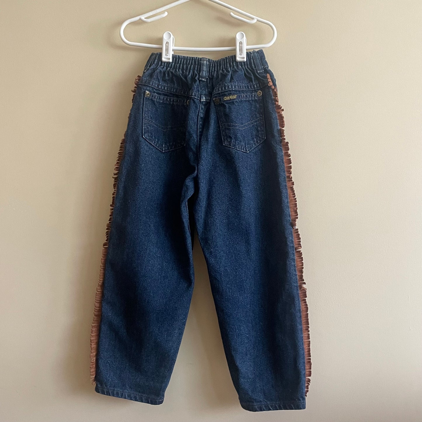 Vintage 90s Oshgosh B’gosh Suede Fringe Jeans - Size 5R