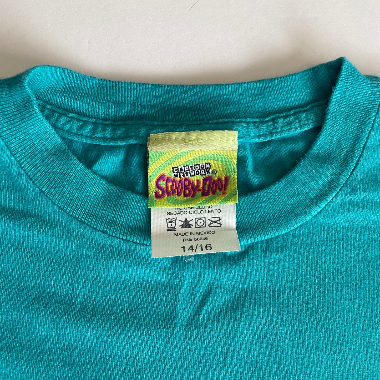 Vintage 90s Scooby-Doo and Shaggy Graphic Tie-Dye Tee With Glitter - Size 14/16